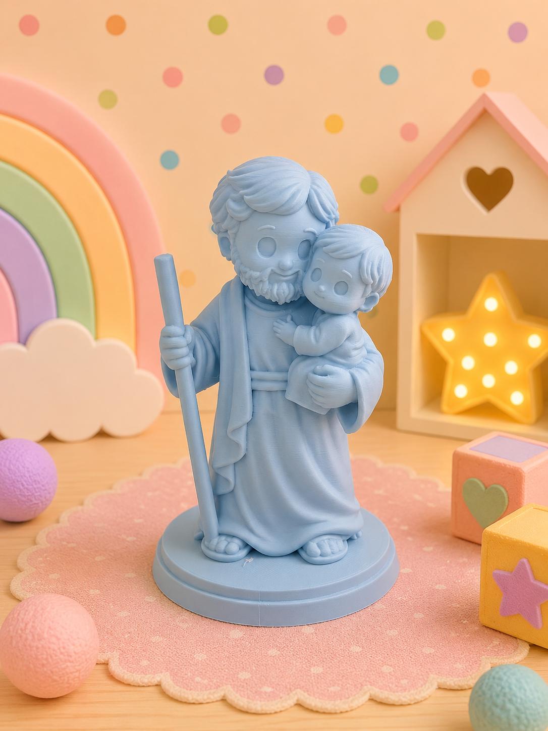 St. Joseph with Child Jesus (Blue)