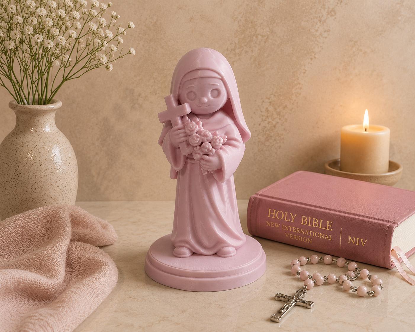 St. Thérèse of Lisieux (Pink Scene)